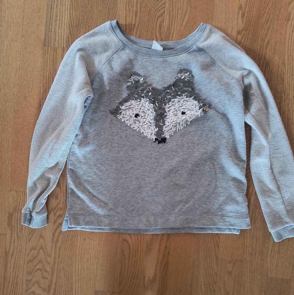 Gymboree Grey Fox Sweatshirt Size Large 10-12